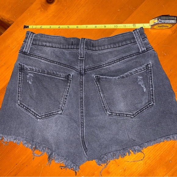 Urban Outfitters Super highrise 90s punk black denim shorts y2k summer bottoms - Picture 6 of 14